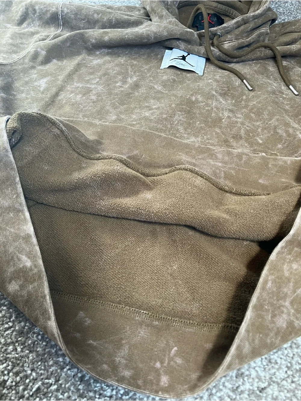 Jordan Brown Washed Pullover Hoodie